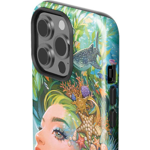 Mermaid with Sea Stars in Her Hair by Ivy Dolamore iPhone 15 Pro Impact Case